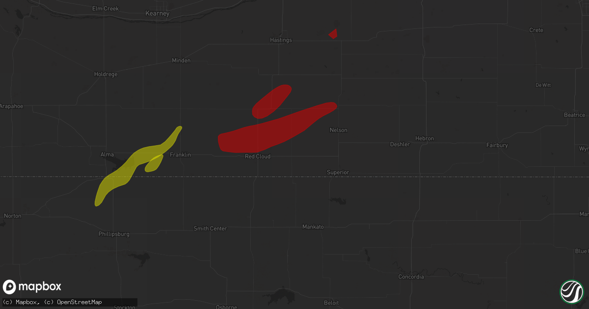 Hail map in Guide Rock, NE on April 18, 2023