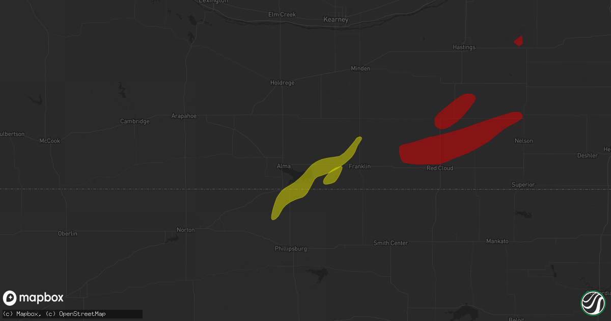 Hail map in Republican City, NE on April 18, 2023