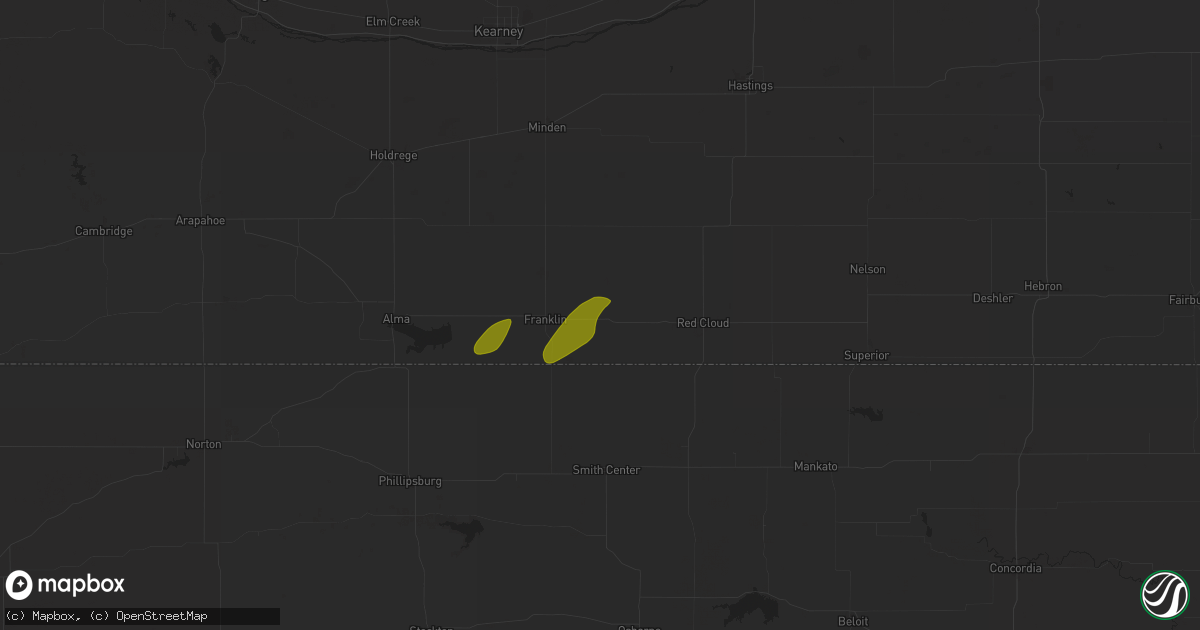 Hail map in Riverton, NE on April 18, 2023