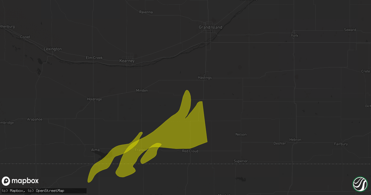 Hail map in Roseland, NE on April 18, 2023
