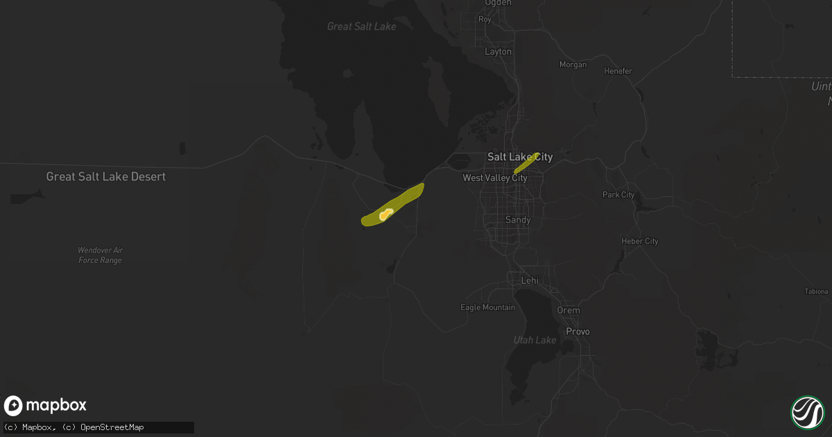 Hail map in Tooele, UT on April 18, 2023