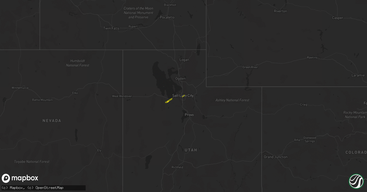 Hail map on April 18, 2023