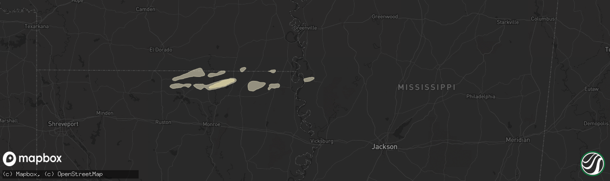 Hail map in Mayersville, MS on April 18, 2024