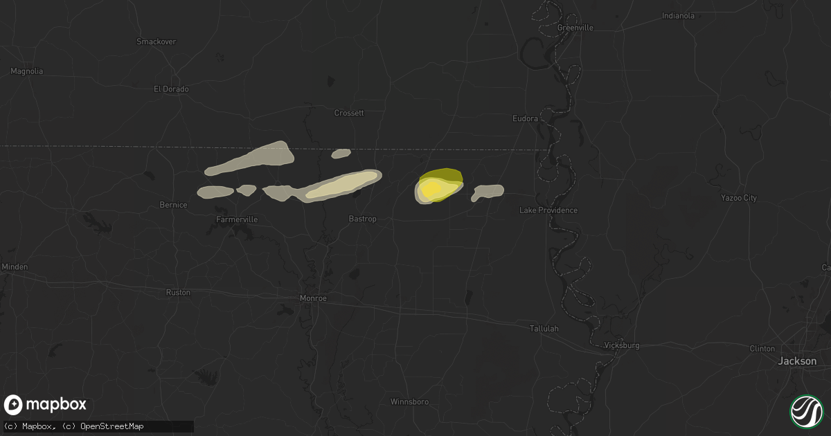 Hail map in Mer Rouge, LA on April 18, 2024