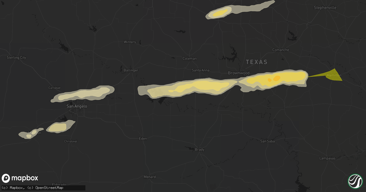 Hail map in Gouldbusk, TX on April 18, 2026
