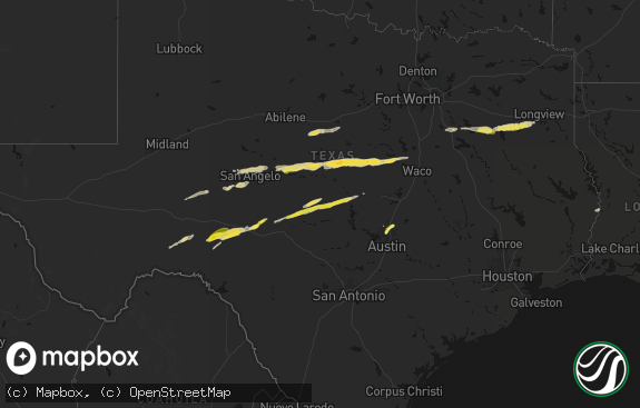 Hail map preview on 04-18-2026