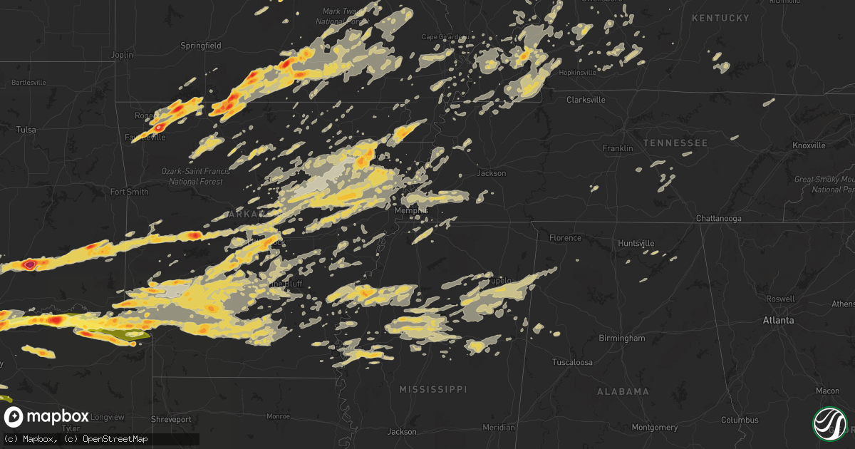 Hail map on April 19, 2011