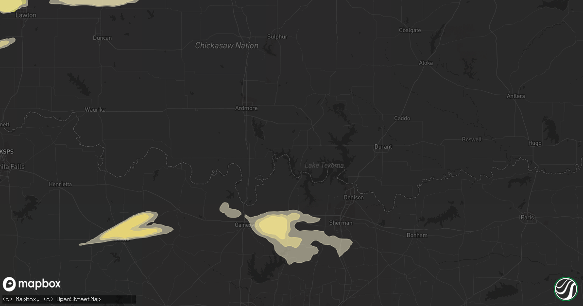 Hail map in Chickasha, OK on April 19, 2012
