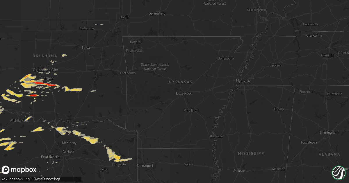 Hail map on April 19, 2012