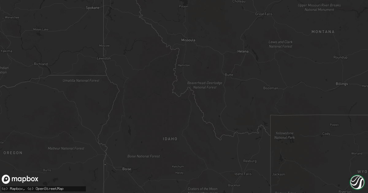 Hail map in Idaho on April 19, 2013