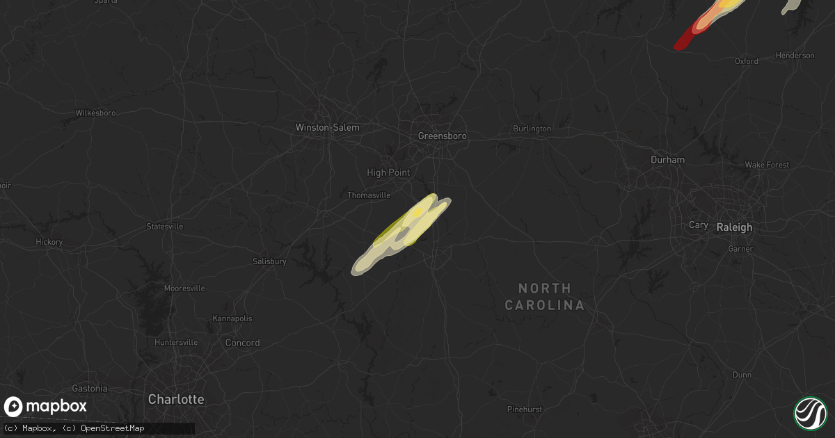 Hail map in Sophia, NC on April 19, 2013
