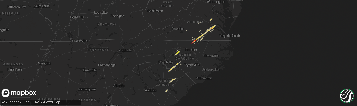 Hail map on April 19, 2013