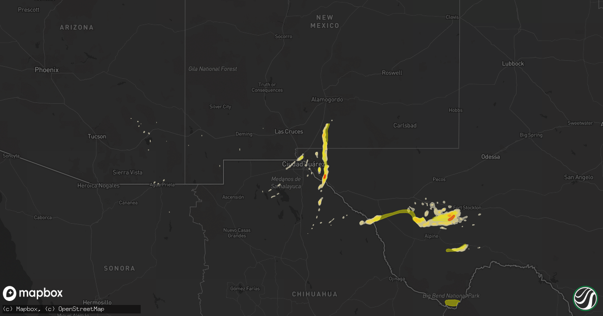 Hail map on April 19, 2014