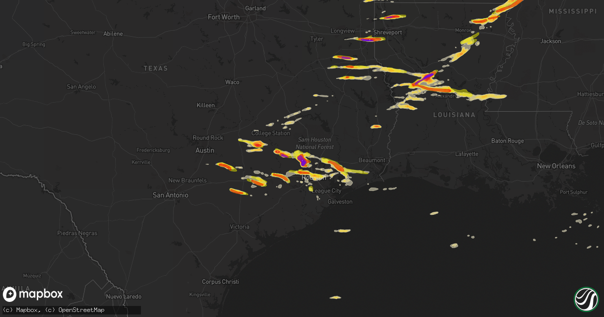 Hail map on April 19, 2015