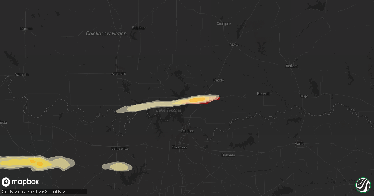 Hail map in Mead, OK on April 19, 2016