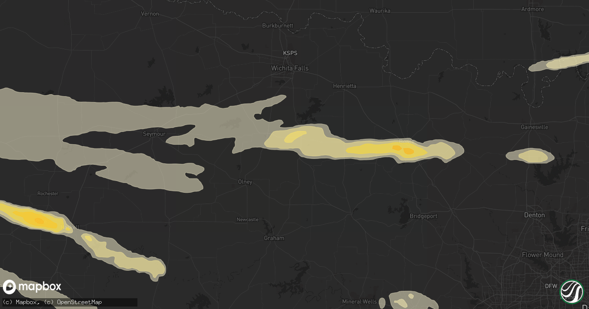 Hail map in Windthorst, TX on April 19, 2016