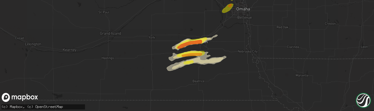 Hail map in Crete, NE on April 19, 2017