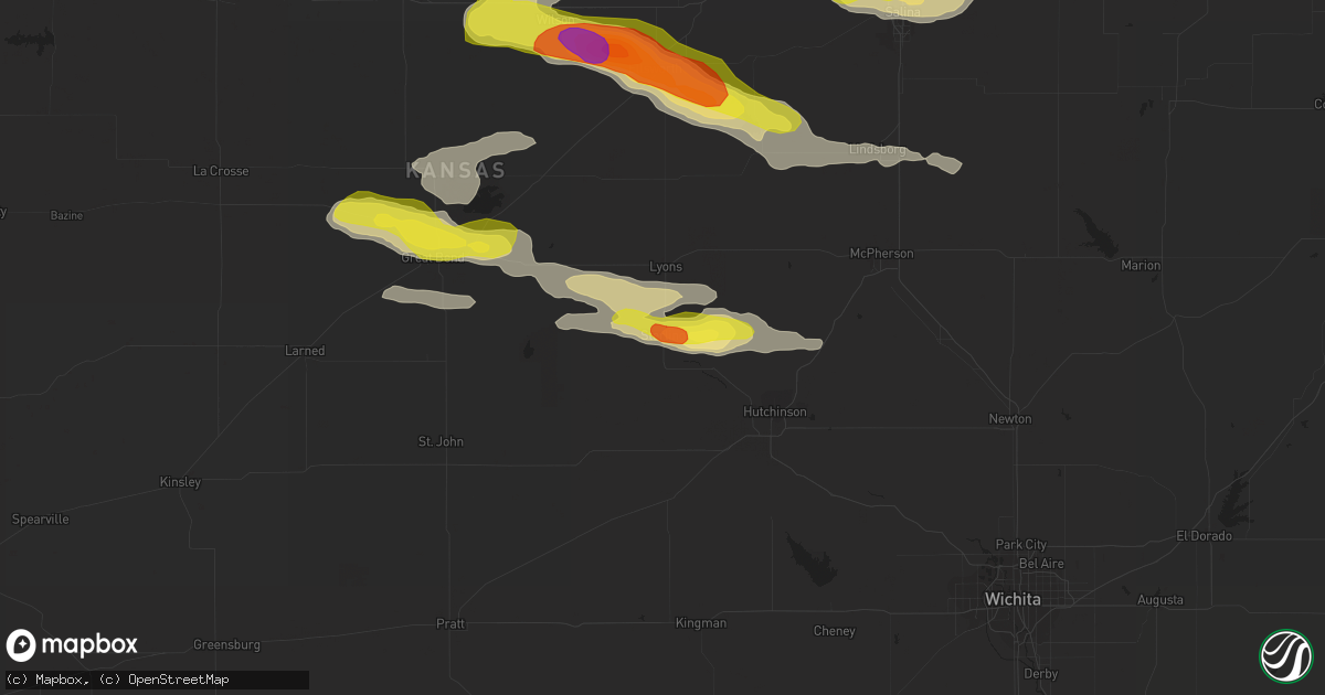 Hail map in Sterling, KS on April 19, 2017