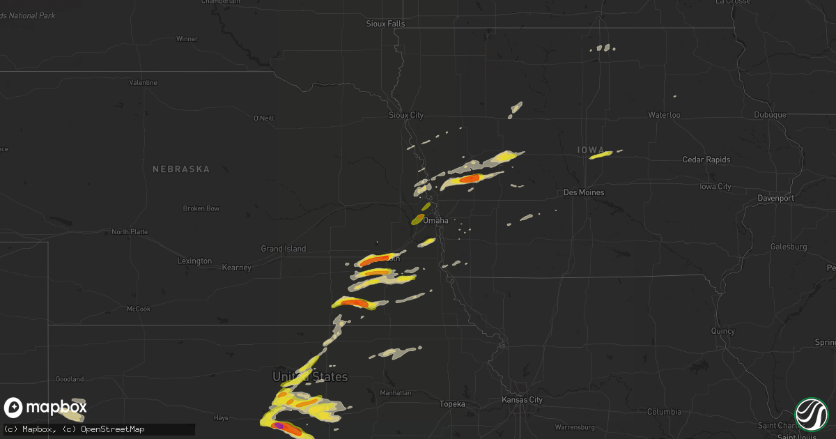 Hail map on April 19, 2017