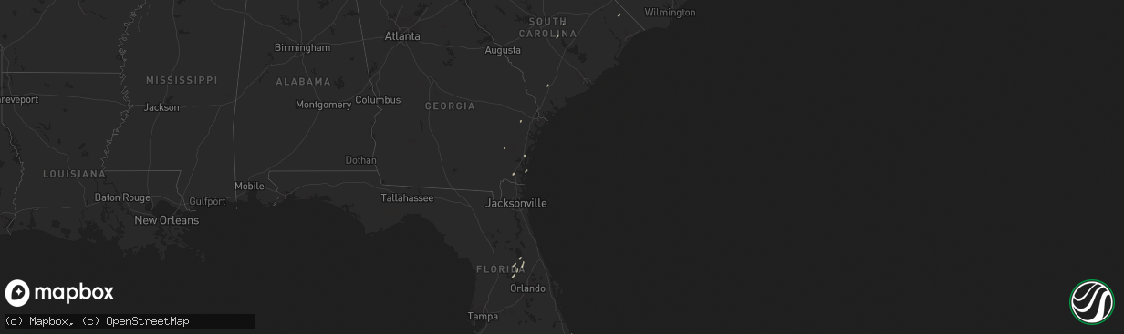 Hail map in Florida on April 19, 2019