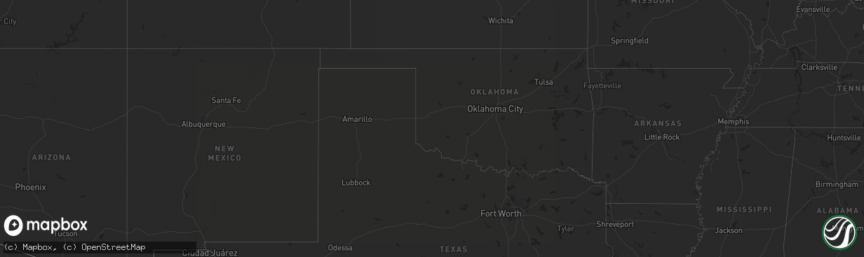 Hail map on April 19, 2019