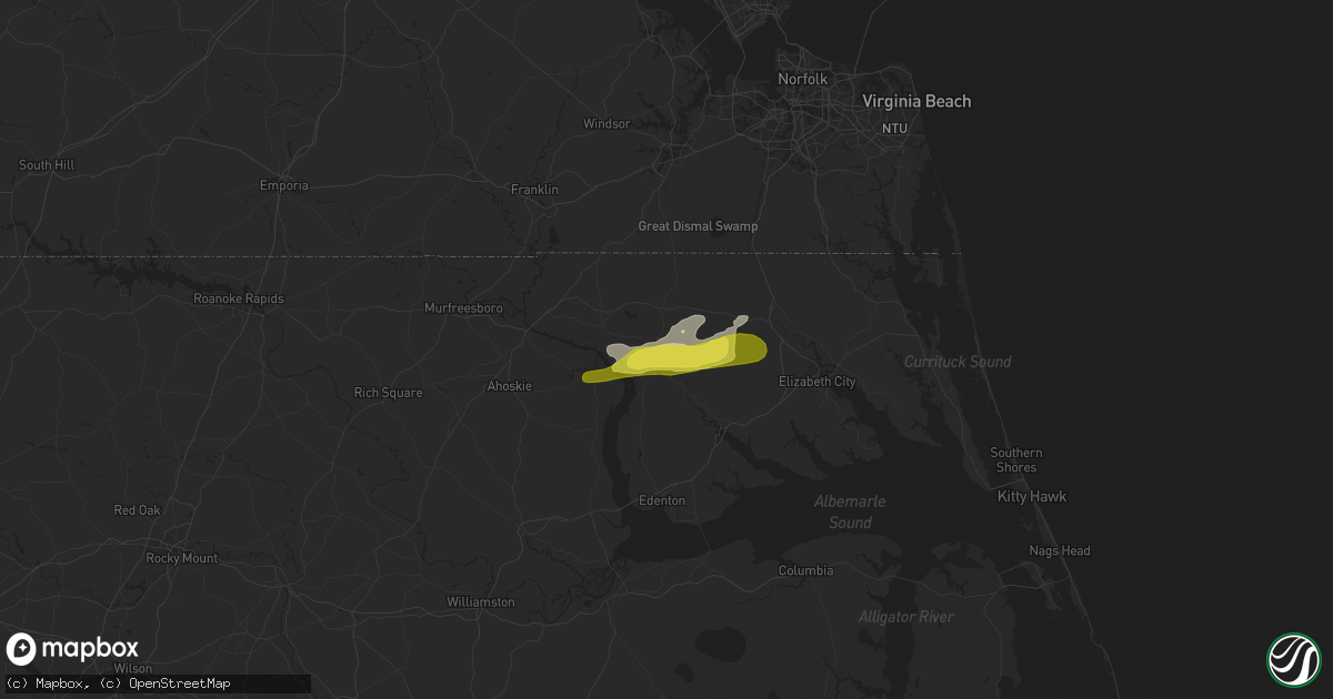 Hail map in Hobbsville, NC on April 19, 2021