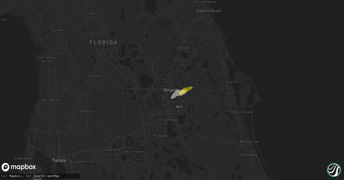 Hail map in Orlando, FL on April 19, 2021