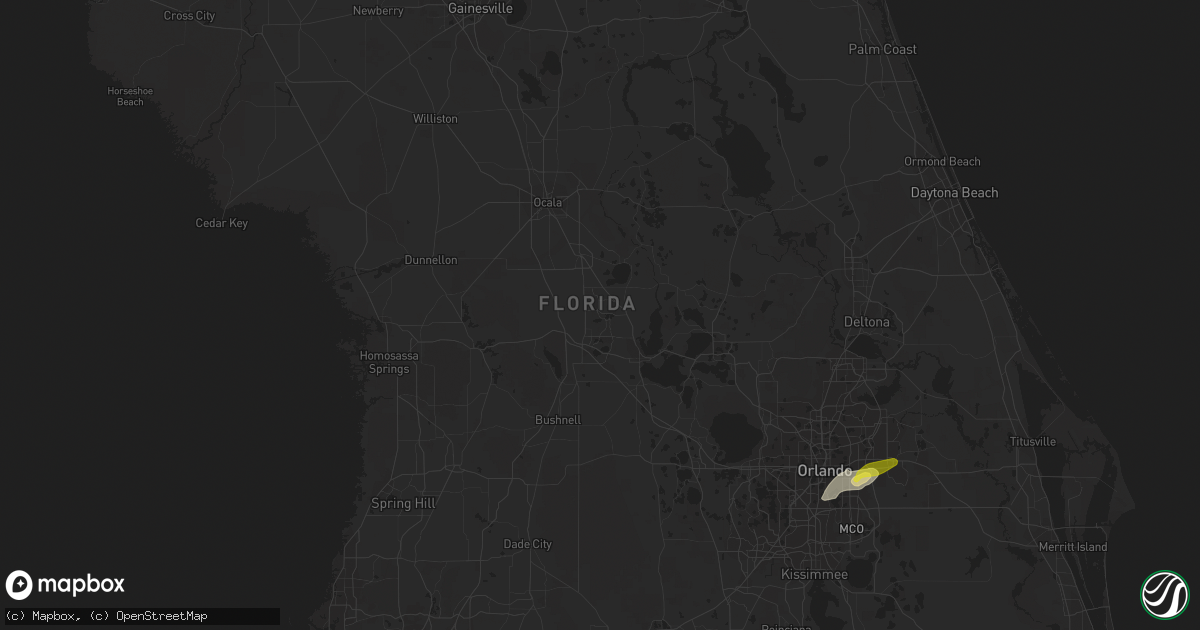 Hail map in The Villages, FL on April 19, 2021