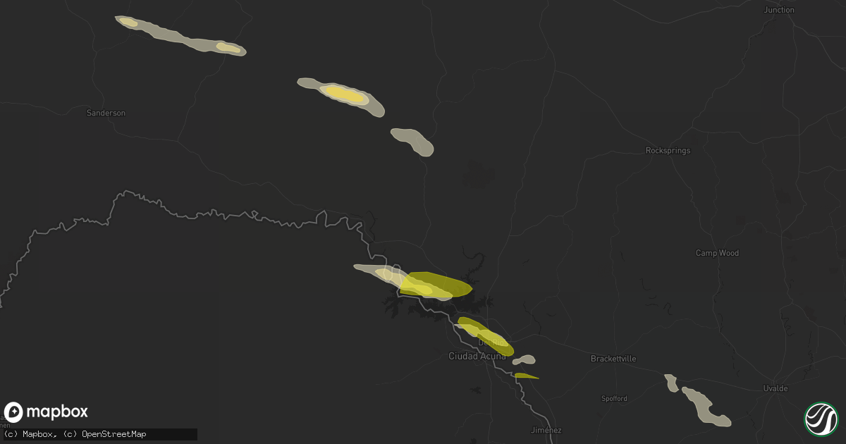 Hail map in Uvalde, TX on April 19, 2022