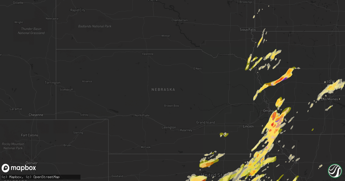 Hail Map in Nebraska on April 19, 2023 HailTrace