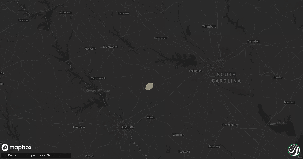 Hail map in Ward, SC on April 19, 2024