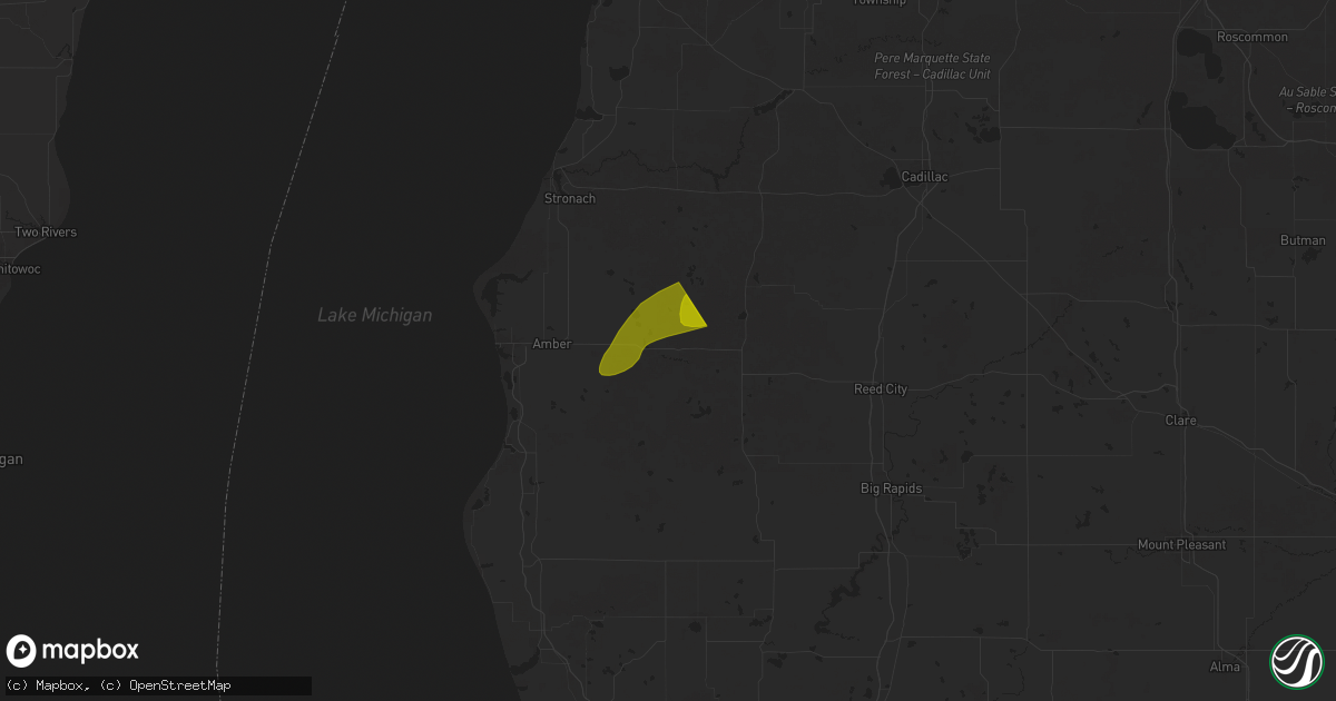 Hail map in Branch, MI on April 19, 2025