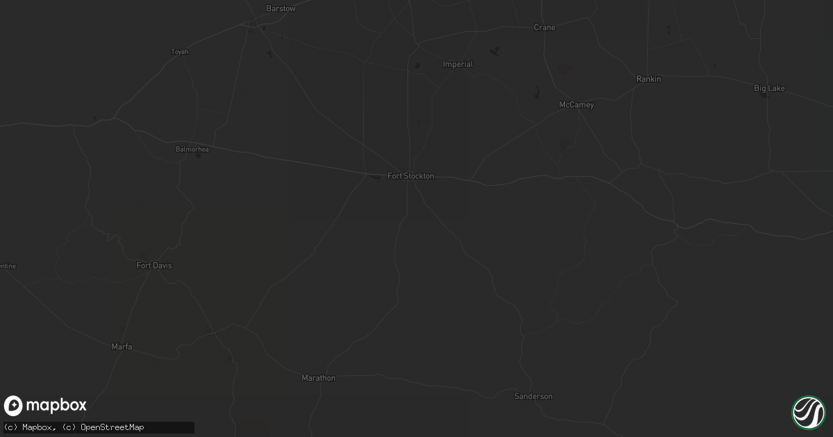 Hail map in Fort Stockton, TX on April 19, 2025