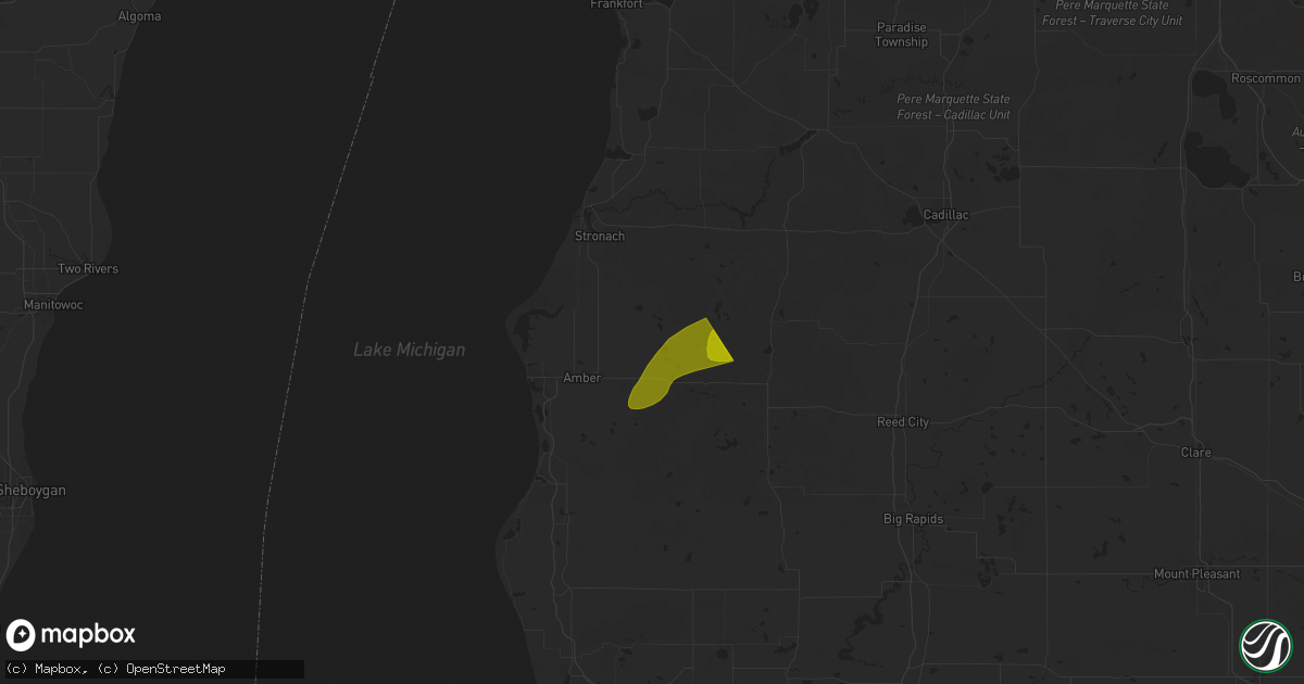 Hail map in Fountain, MI on April 19, 2025