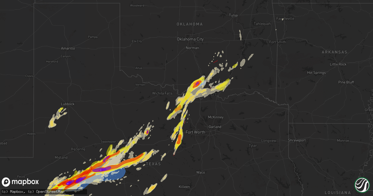 Hail map on April 19, 2025