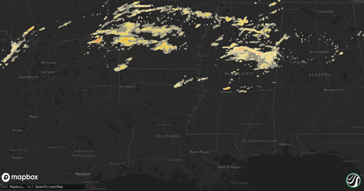 Hail map in Alabama on April 20, 2011