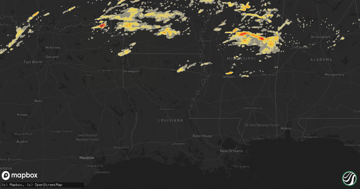 Hail map on April 20, 2011