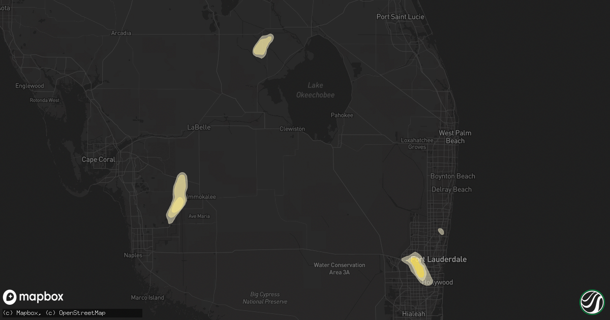 Hail map in Immokalee, FL on April 20, 2013