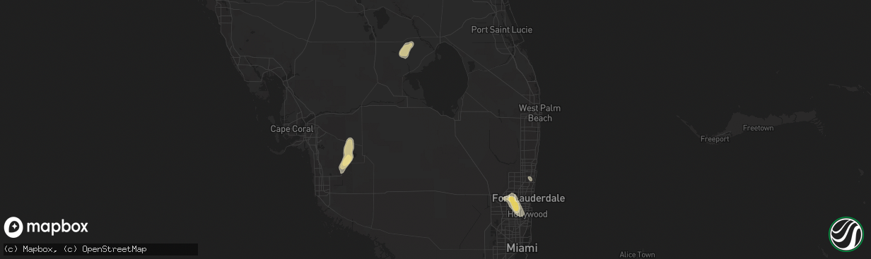 Hail map in Labelle, FL on April 20, 2013