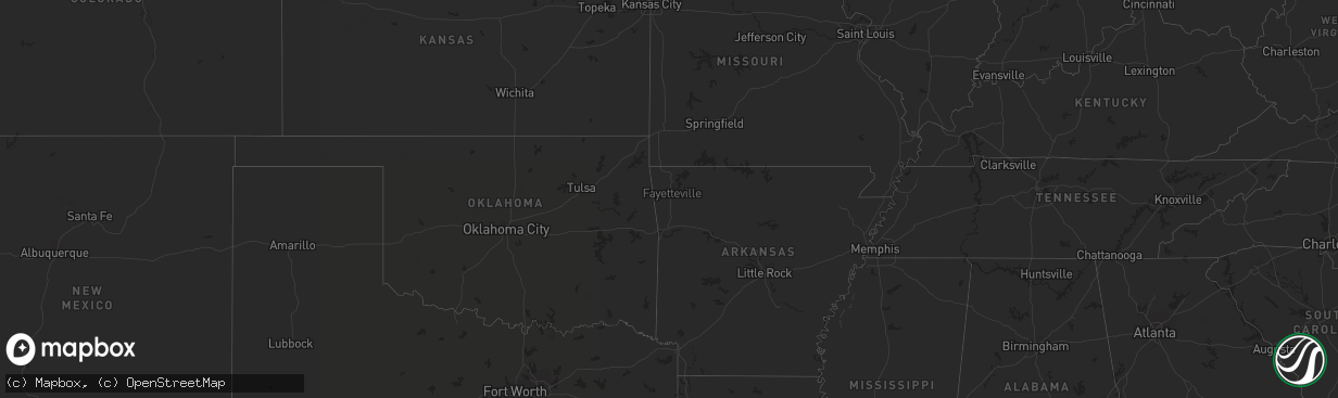Hail map on April 20, 2013