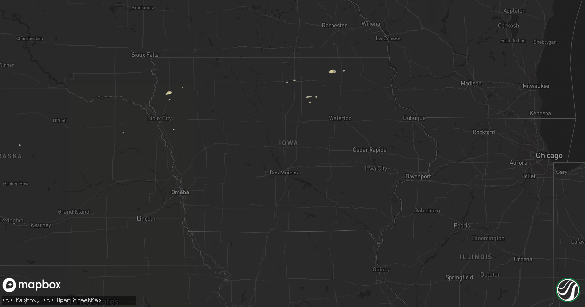 Hail map in Iowa on April 20, 2014