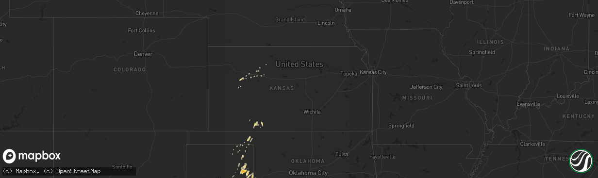 Hail map in Kansas on April 20, 2014