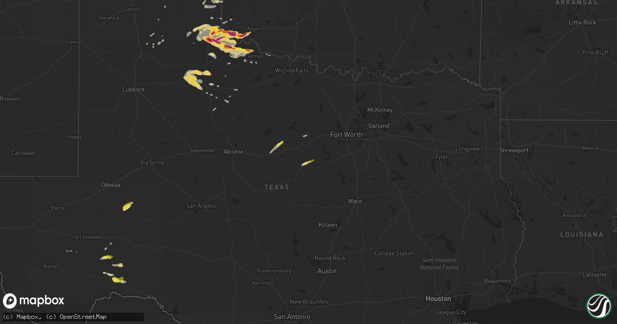 Hail map on April 20, 2014
