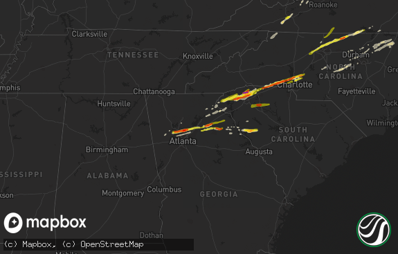 Hail map preview on 04-20-2015