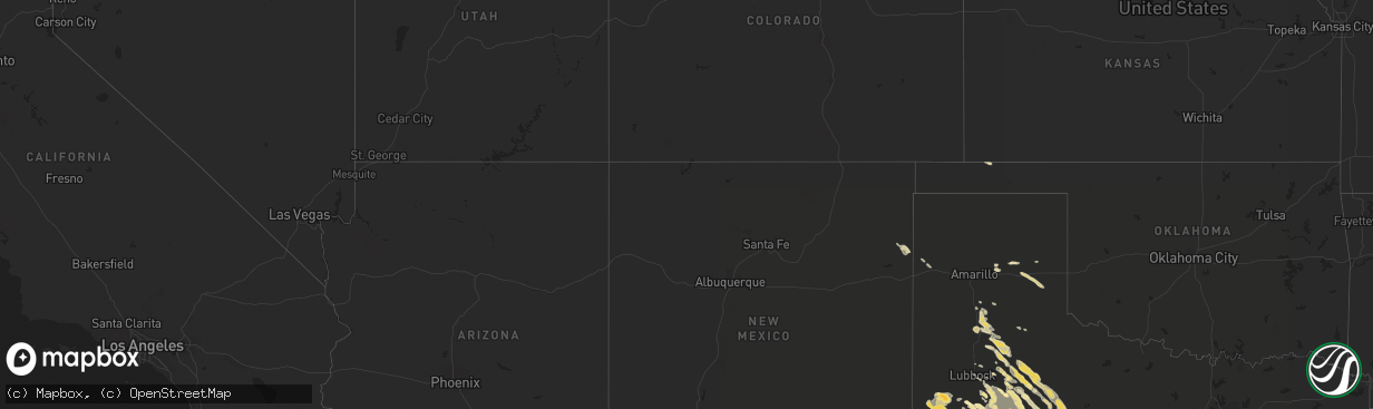 Hail map in New Mexico on April 20, 2016