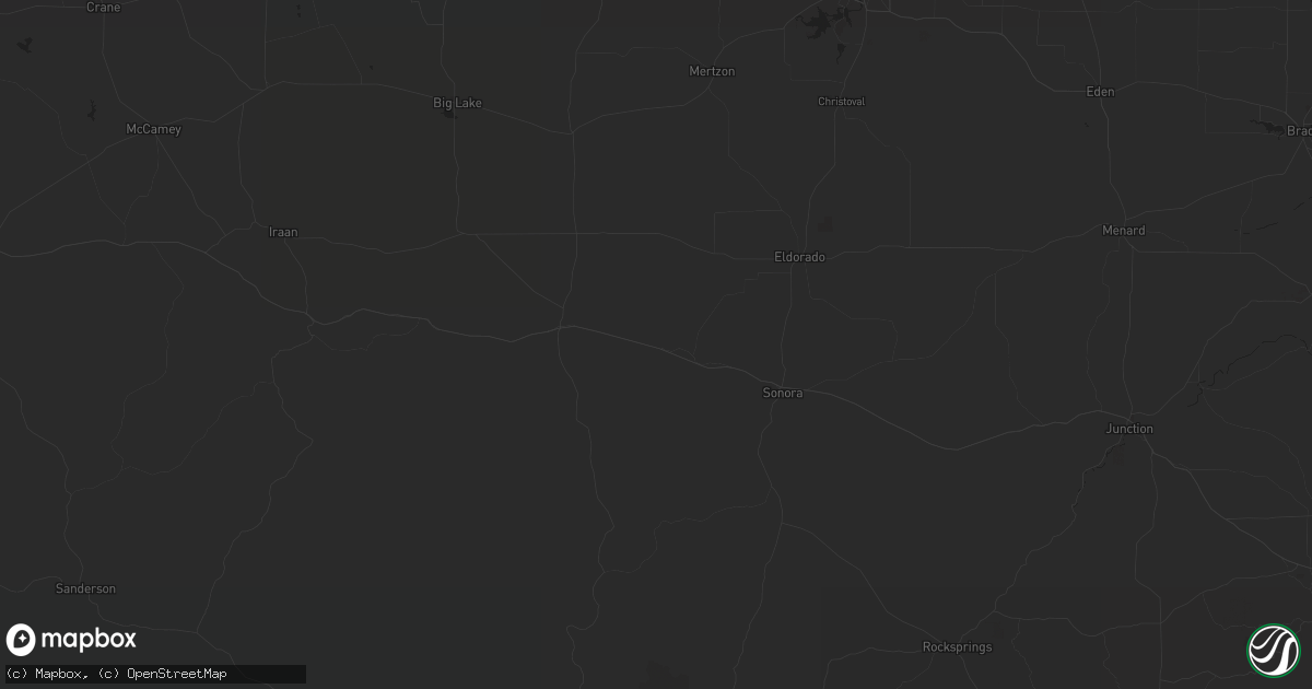 Hail map in Sweetwater, TX on April 20, 2016
