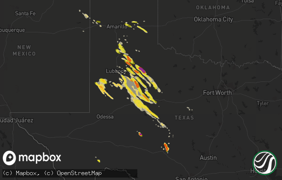 Hail map preview on 04-20-2016