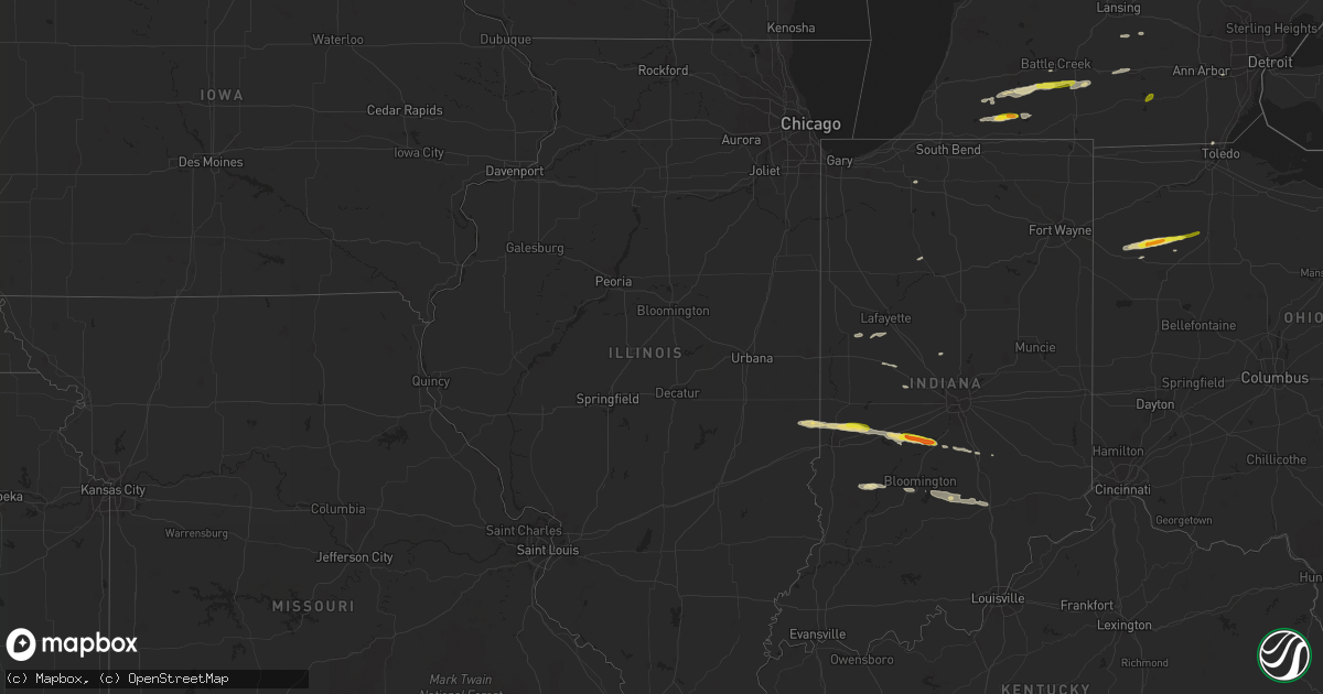 Hail map in Illinois on April 20, 2017