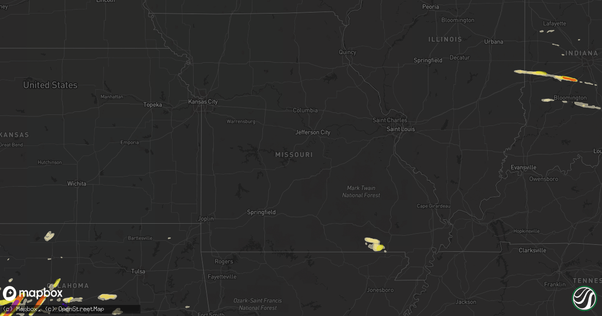 Hail map in Missouri on April 20, 2017