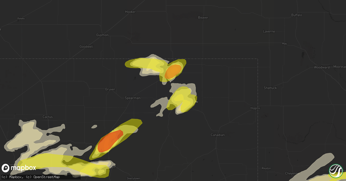 Hail map in Perryton, TX on April 20, 2017
